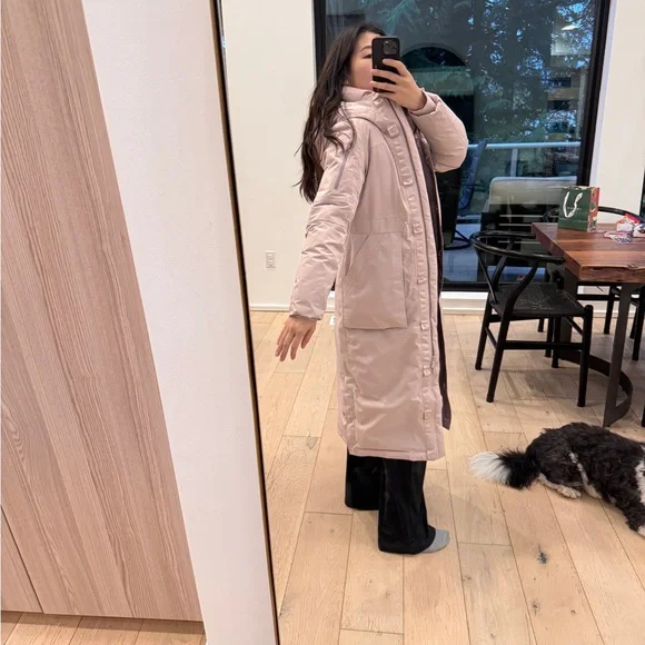 Lululemon Long Pink Down-Filled Puffer Coat - Picture 2 of 10